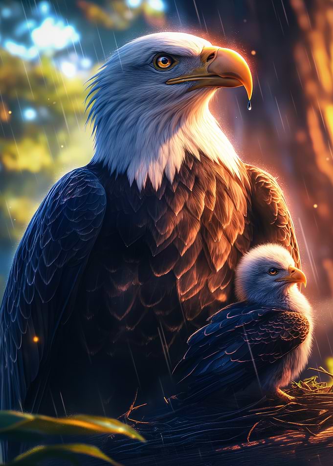 Bald Eagle and Chick