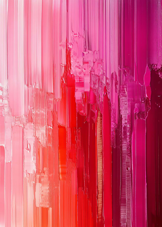 Abstract Red and Pink Painting