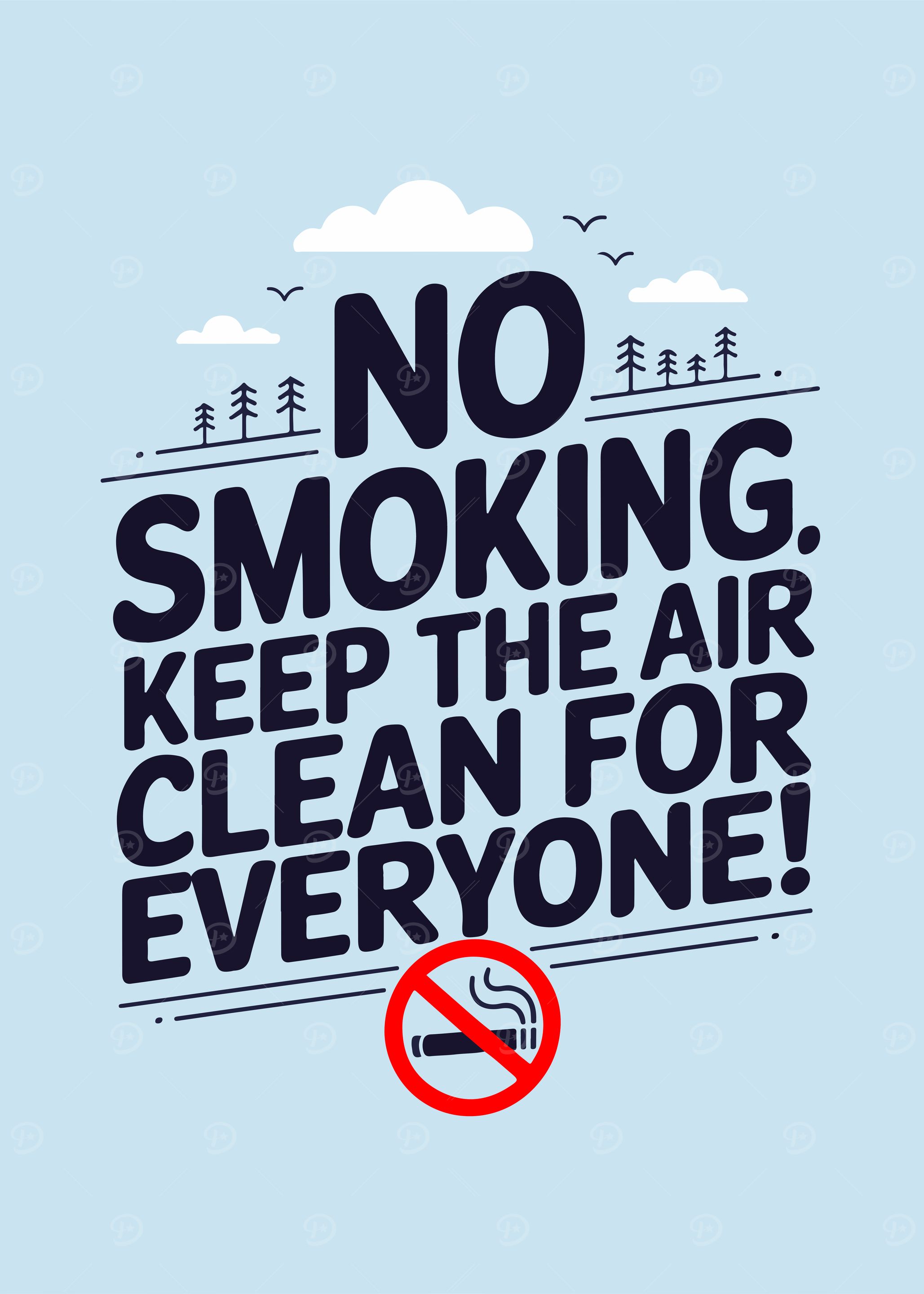 No Smoking. Keep the air clean Poster