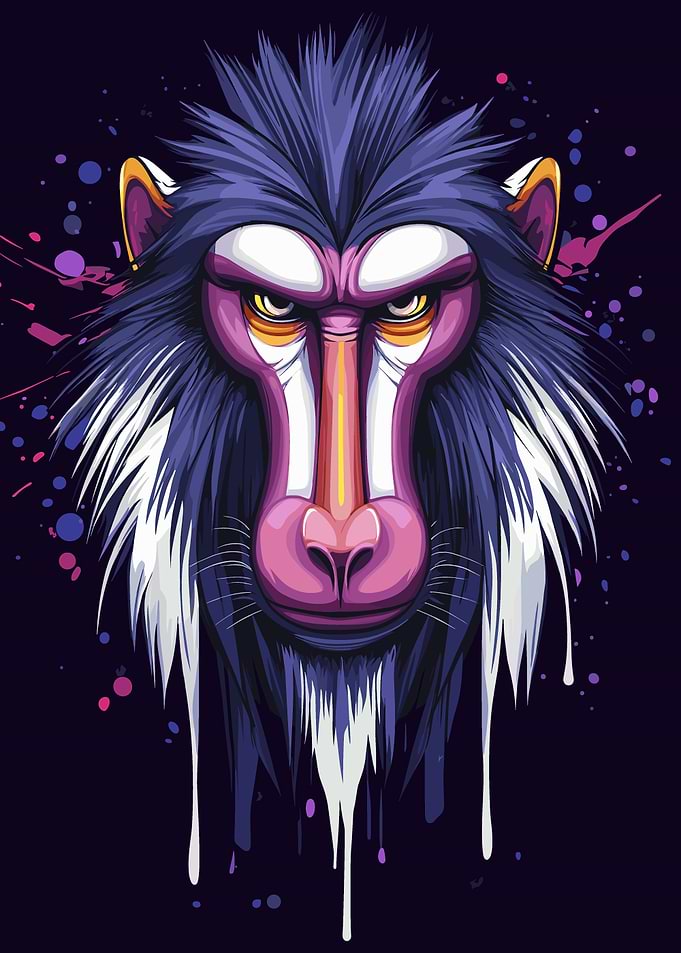 Mandrill Portrait