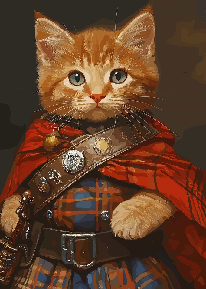 Cat in Kilt