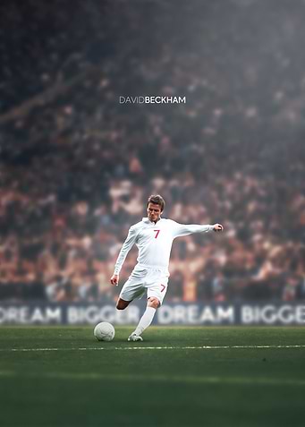 David Beckham Soccer Action