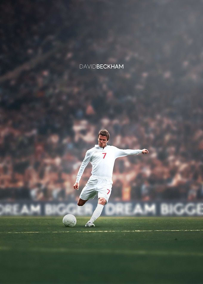 David Beckham Soccer Action