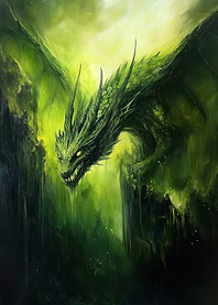 Green Dragon Painting