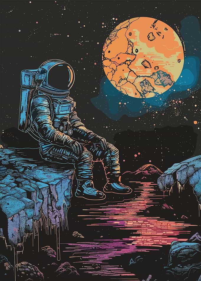 Astronaut Contemplating Space