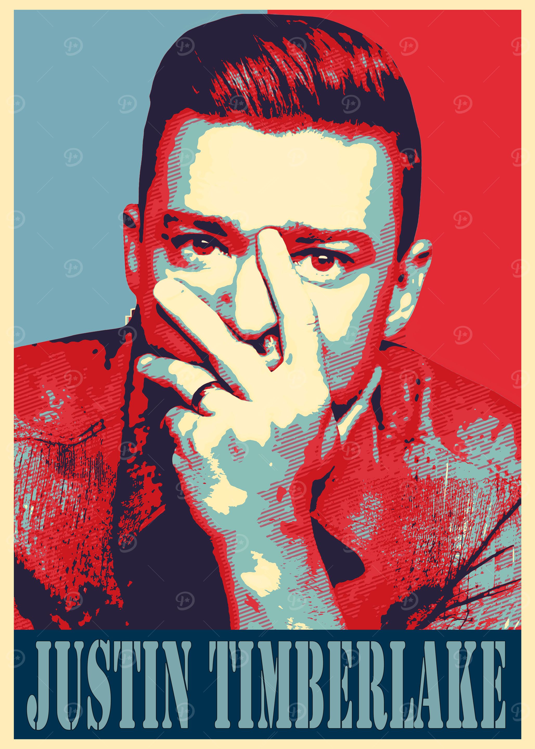 Justin Timberlake Pop Art Poster