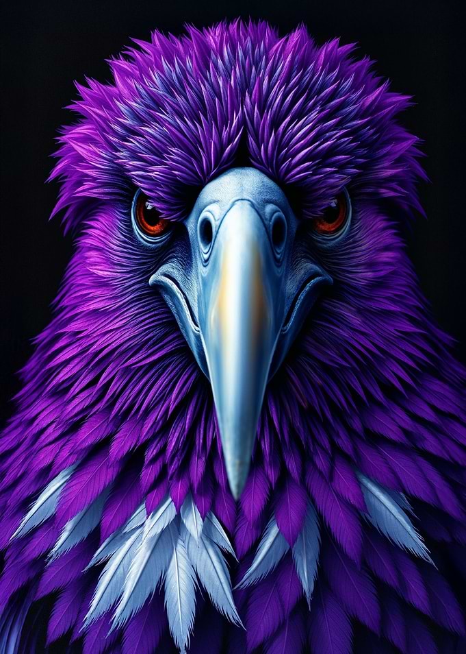 Purple Eagle Portrait