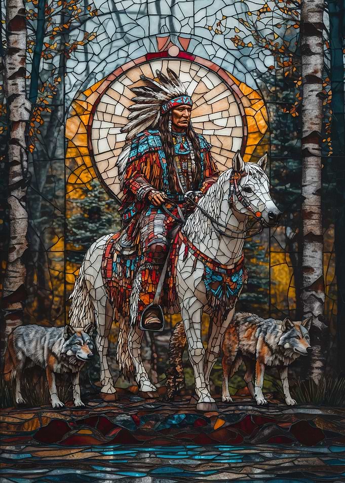 Native American Stained Glass