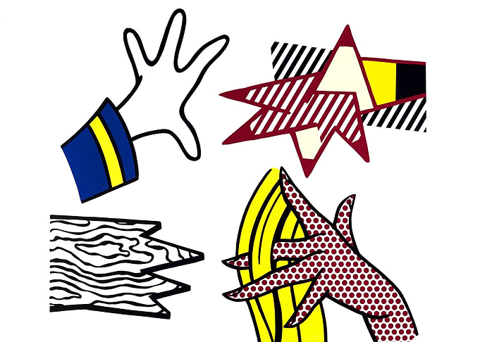 Pop Art Hand Collage by Roy Lichtenstein