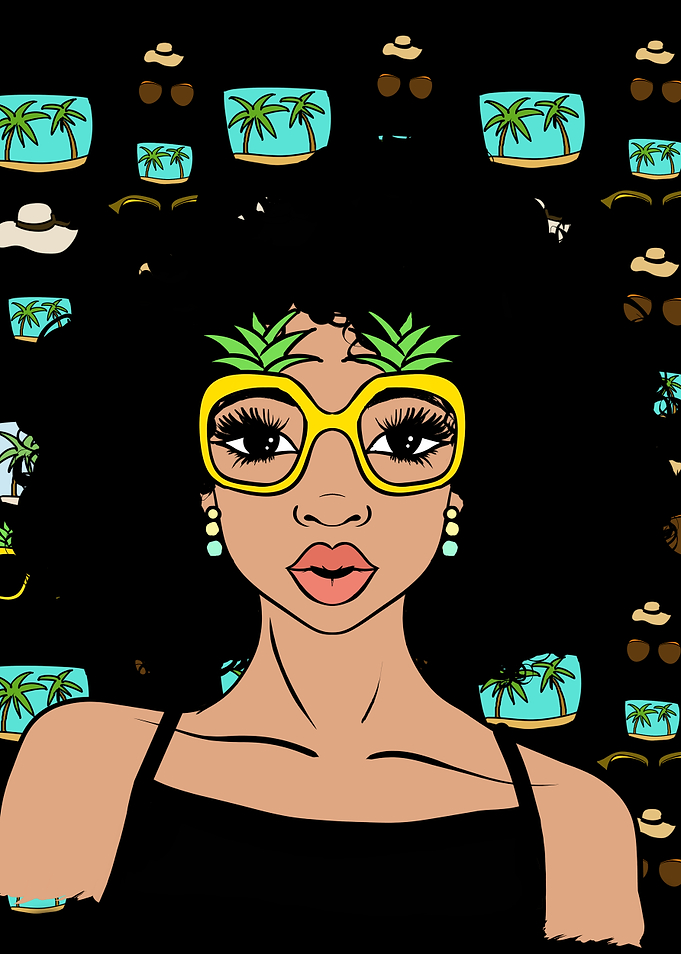 Black Woman Summer Vibes