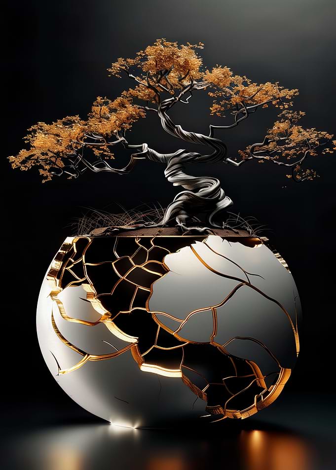 Bonsai in Cracked Sphere