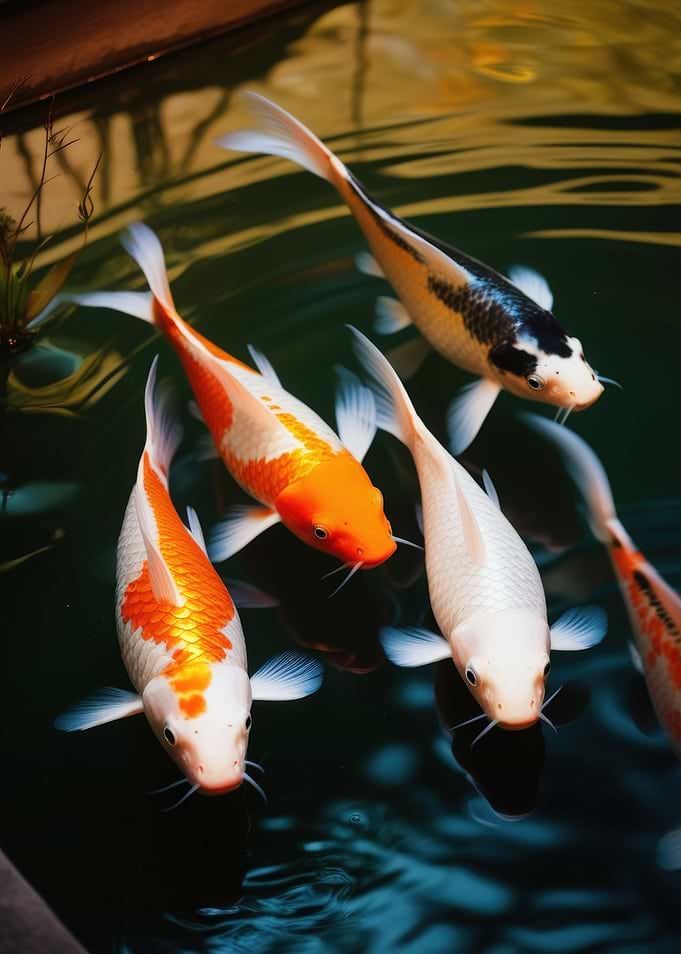 Koi Fish in Pond