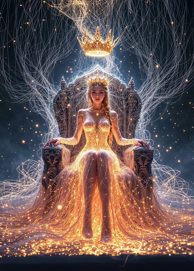 Golden Queen on Throne