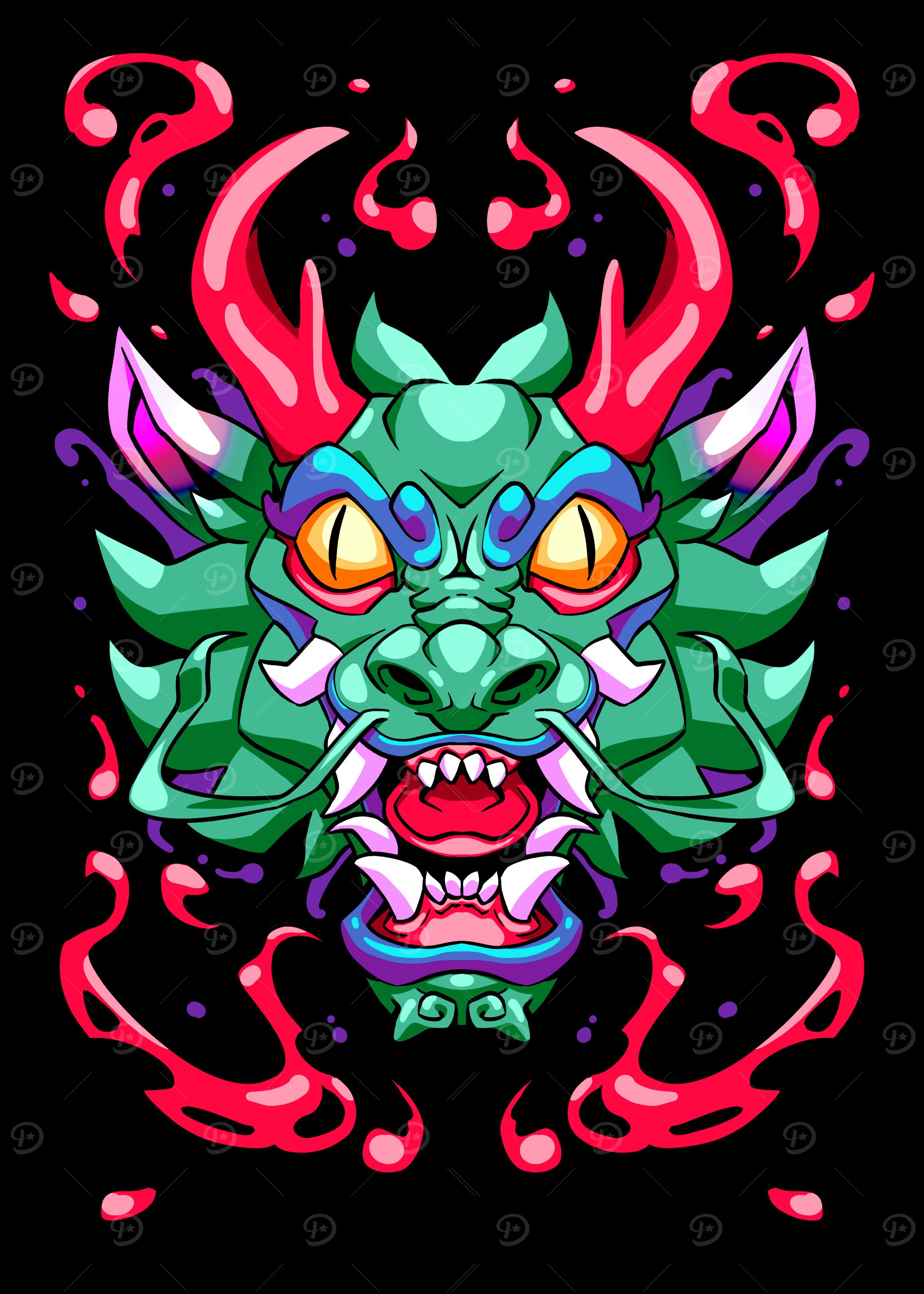 Dragon Head Illustration