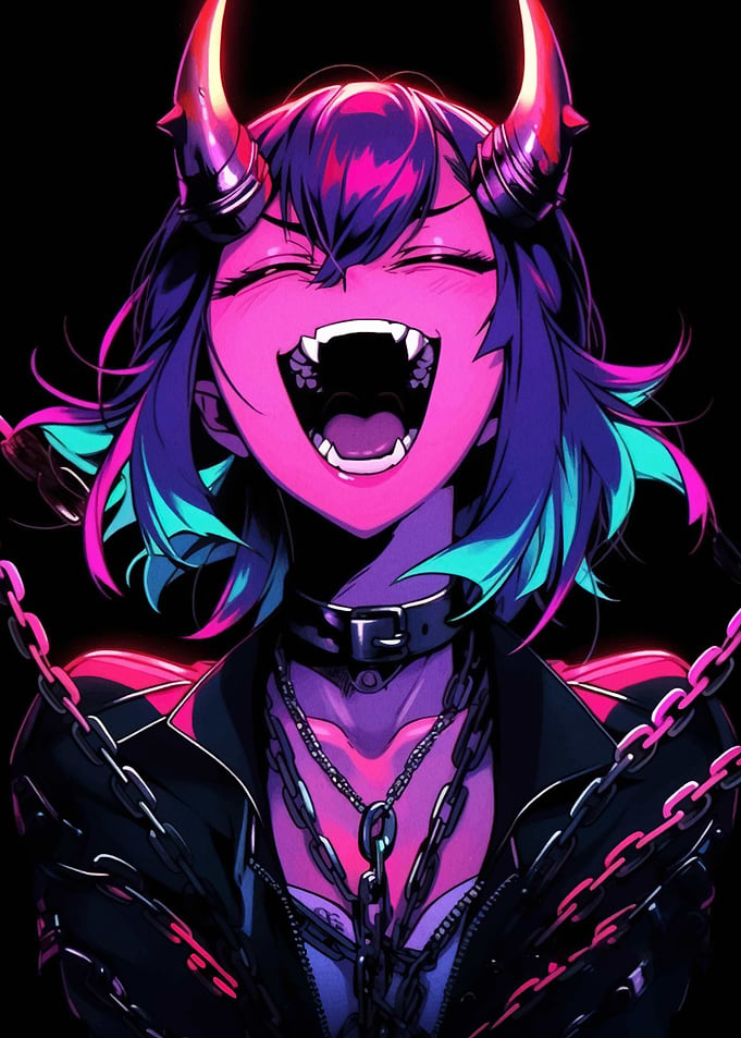 Demon Girl with Chains