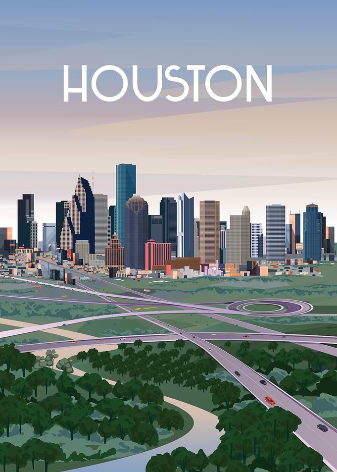Houston Skyline Illustration