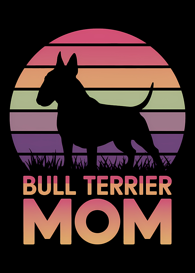 Bull Terrier Mom Sunset