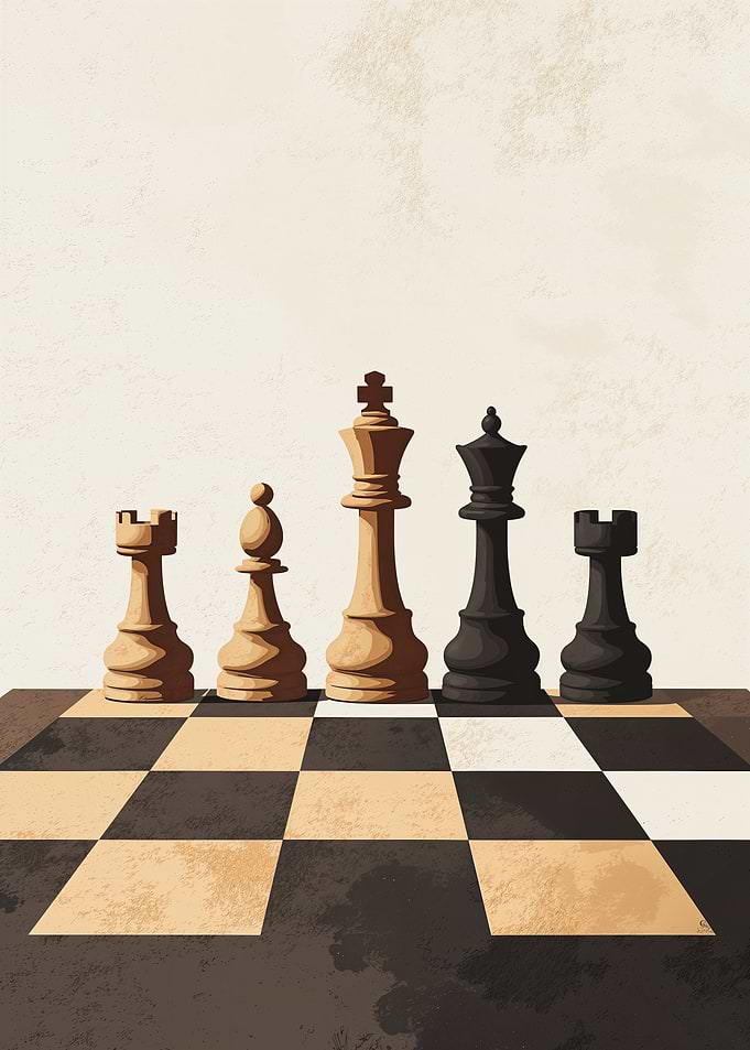 Chess Pieces on Board