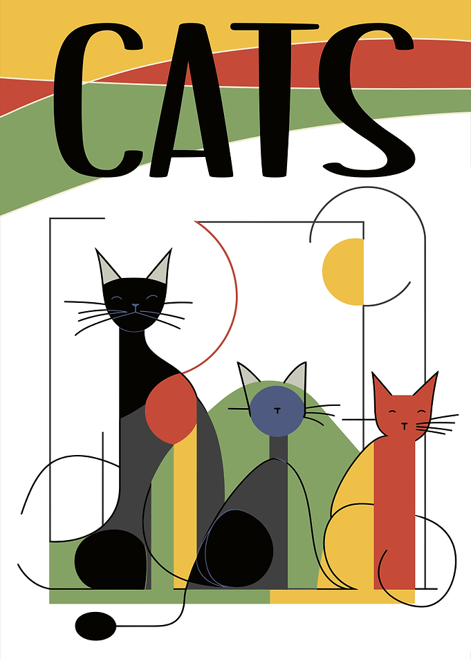 Modern Cats Art