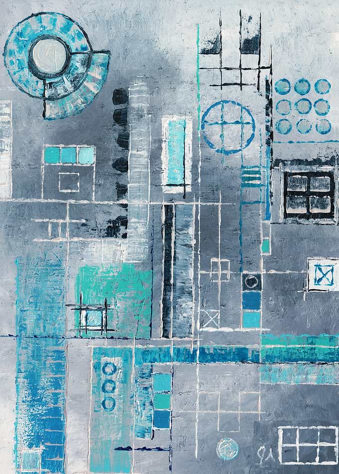 Abstract Modern Factory Ice And Steel