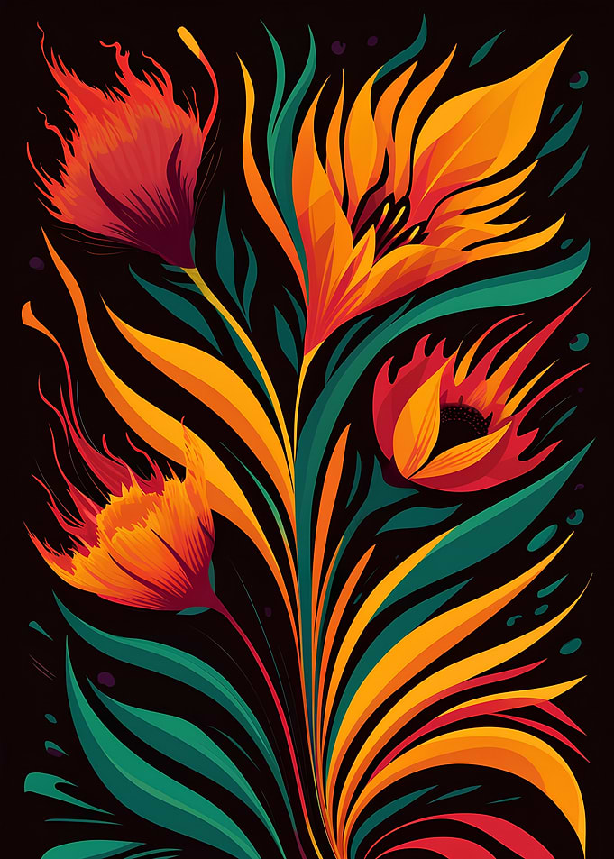 Floral Art Deco Design