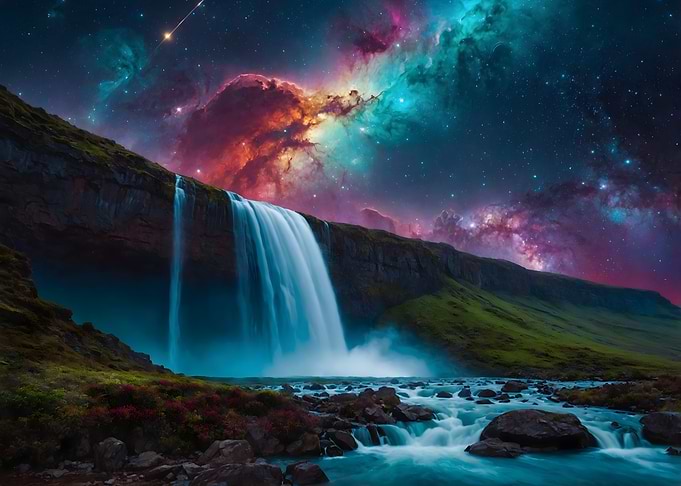 Cosmic Waterfall