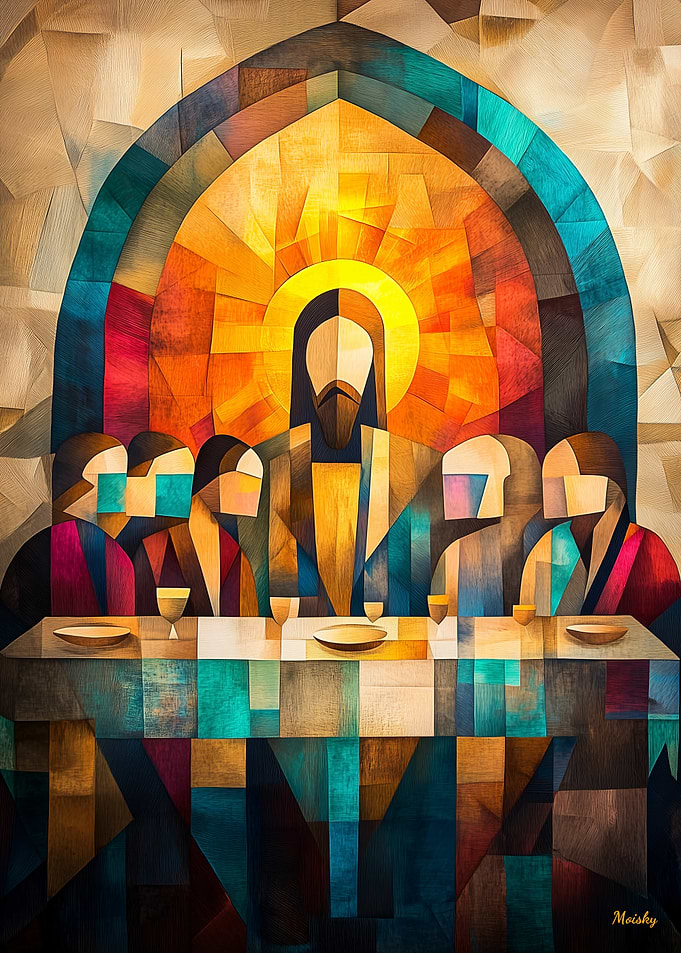 Modern Cubist Vision of The Last Supper