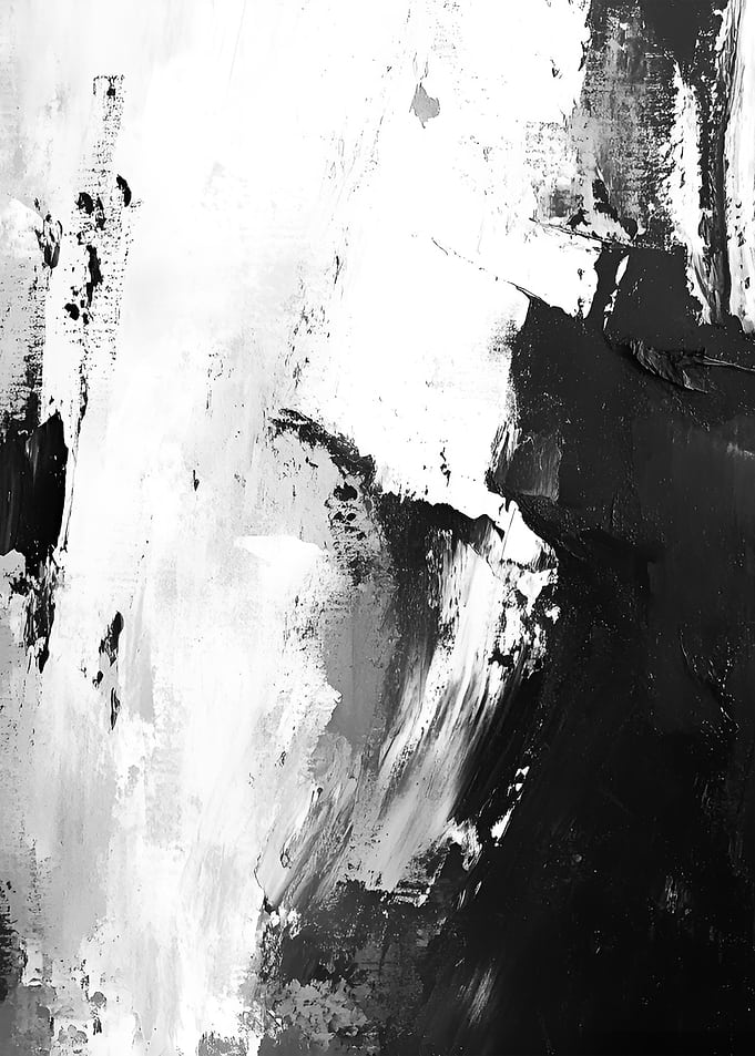 Abstract Black and White Painting