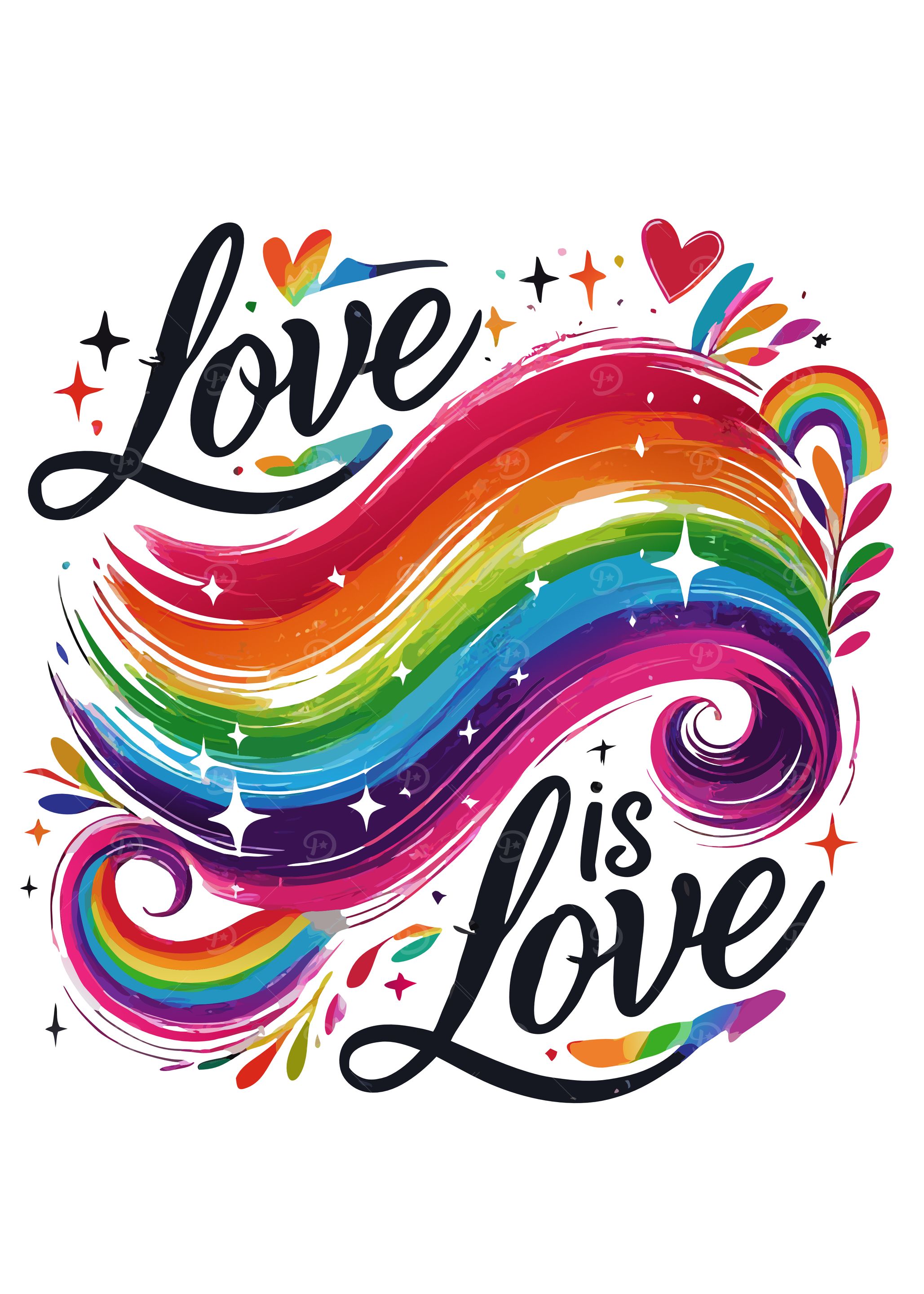 Love is Love Rainbow Art