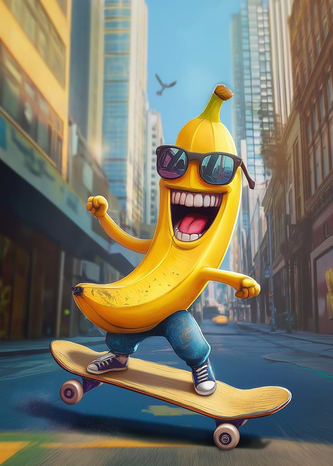 Banana Skateboarding