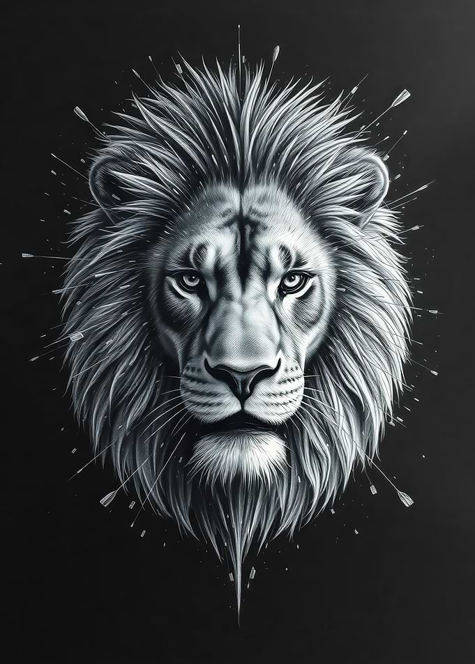 Lion Pencil Portrait