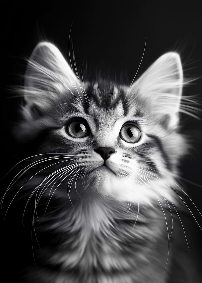 Cute Kitten Portrait