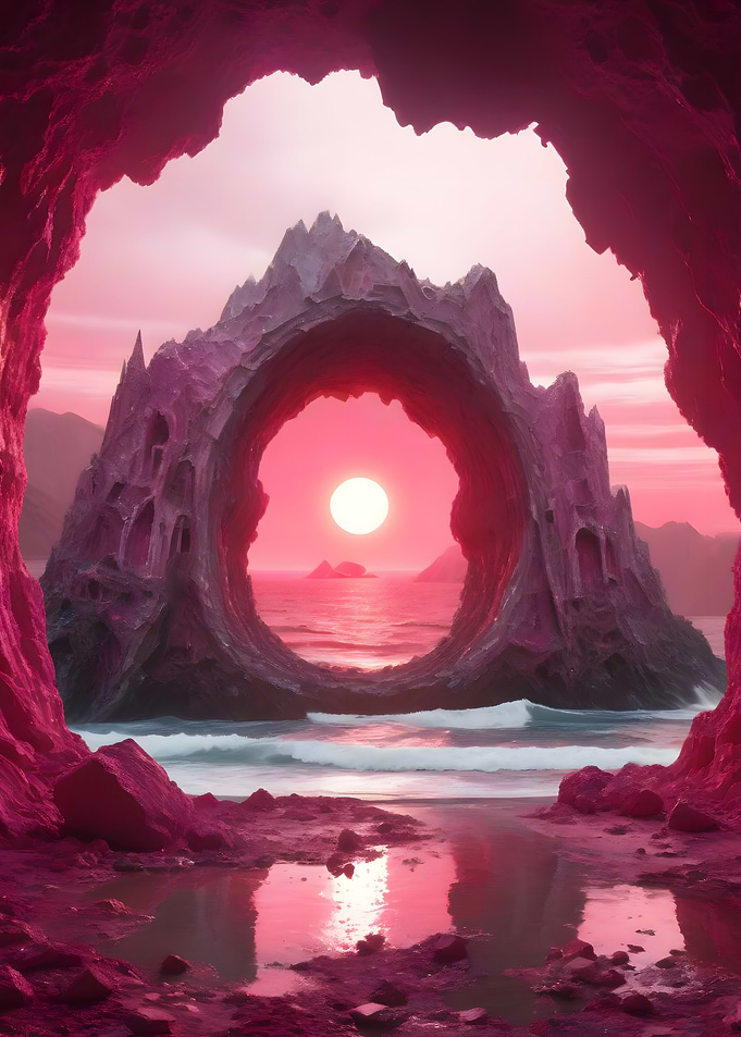Pink Sunset Archway