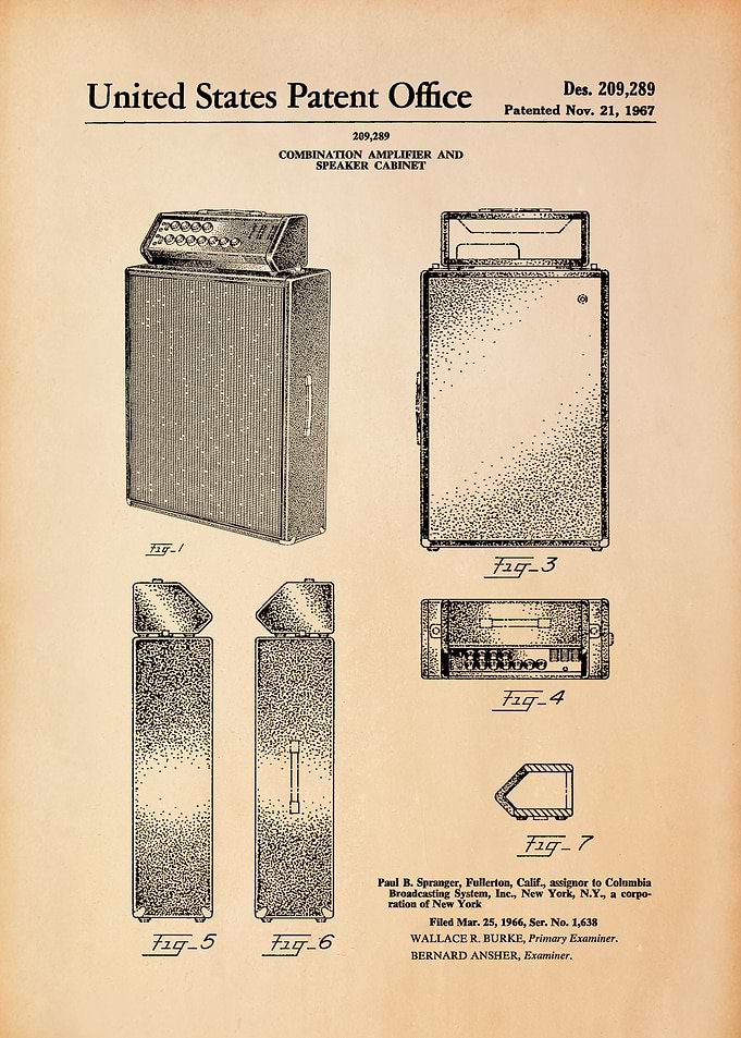 Vintage Speaker Cabinet Patent