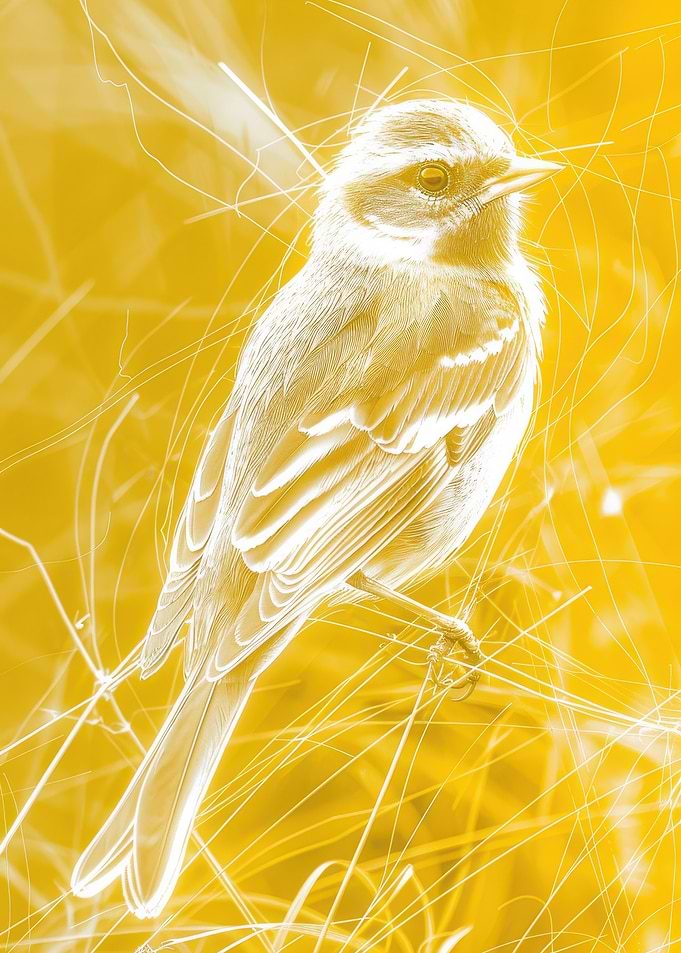 Abstract Bird Art