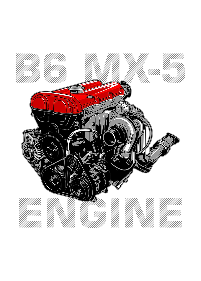 B6 MX-5 Engine Illustration
