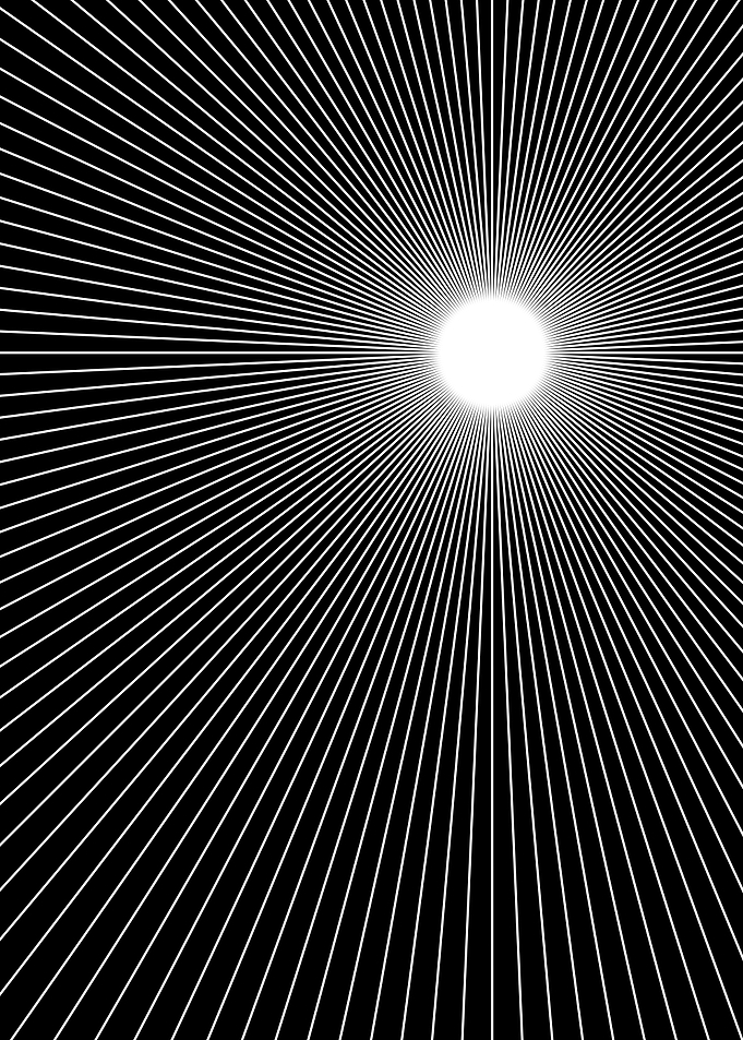 Minimalist Sunburst Triptych – Evening