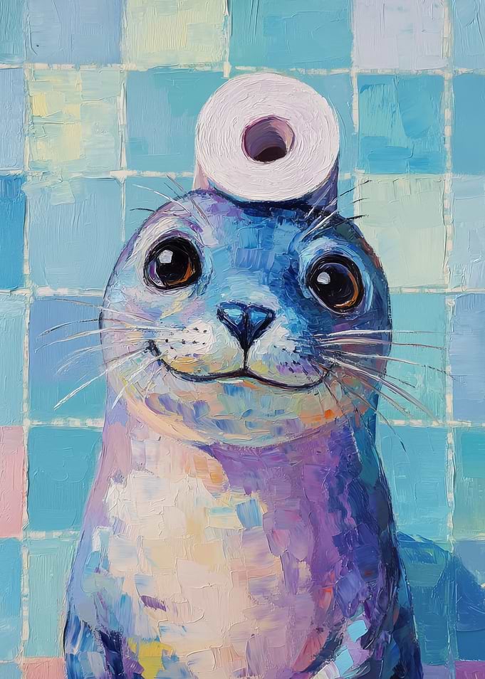 Seal with Toilet Paper Hat