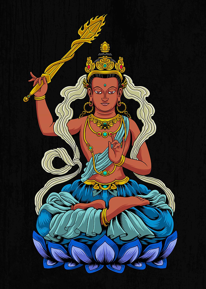 Buddhism God Bodhisattva Manjushri