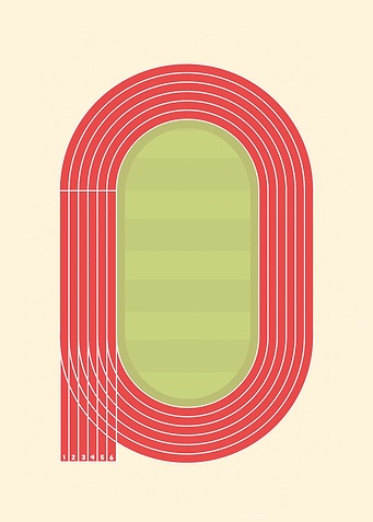 Running Track Illustration