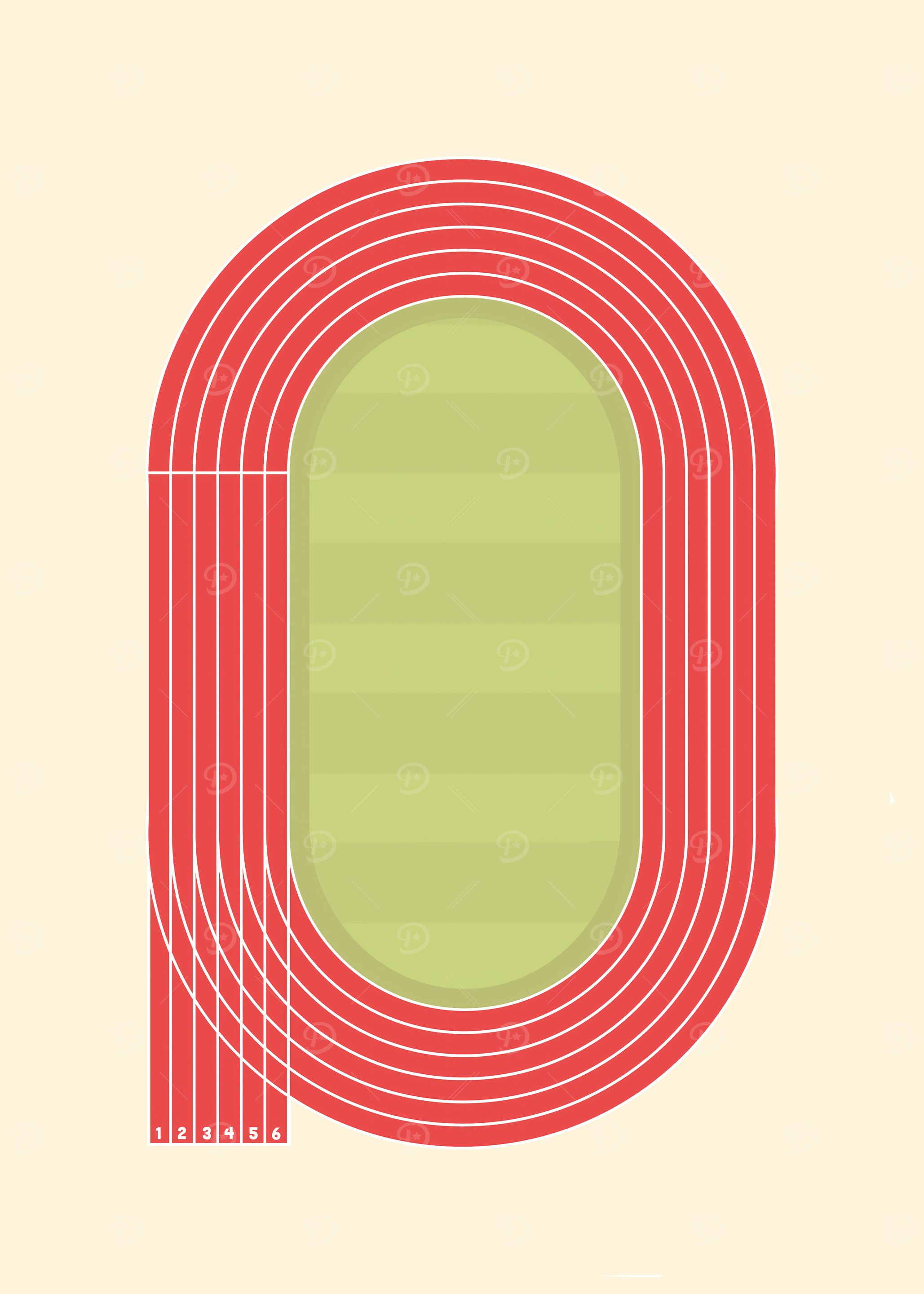 Running Track Illustration