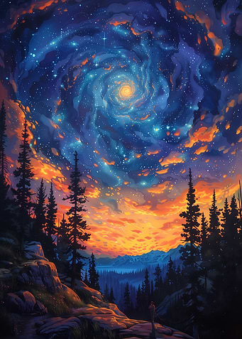 Spiral Galaxy Sunset