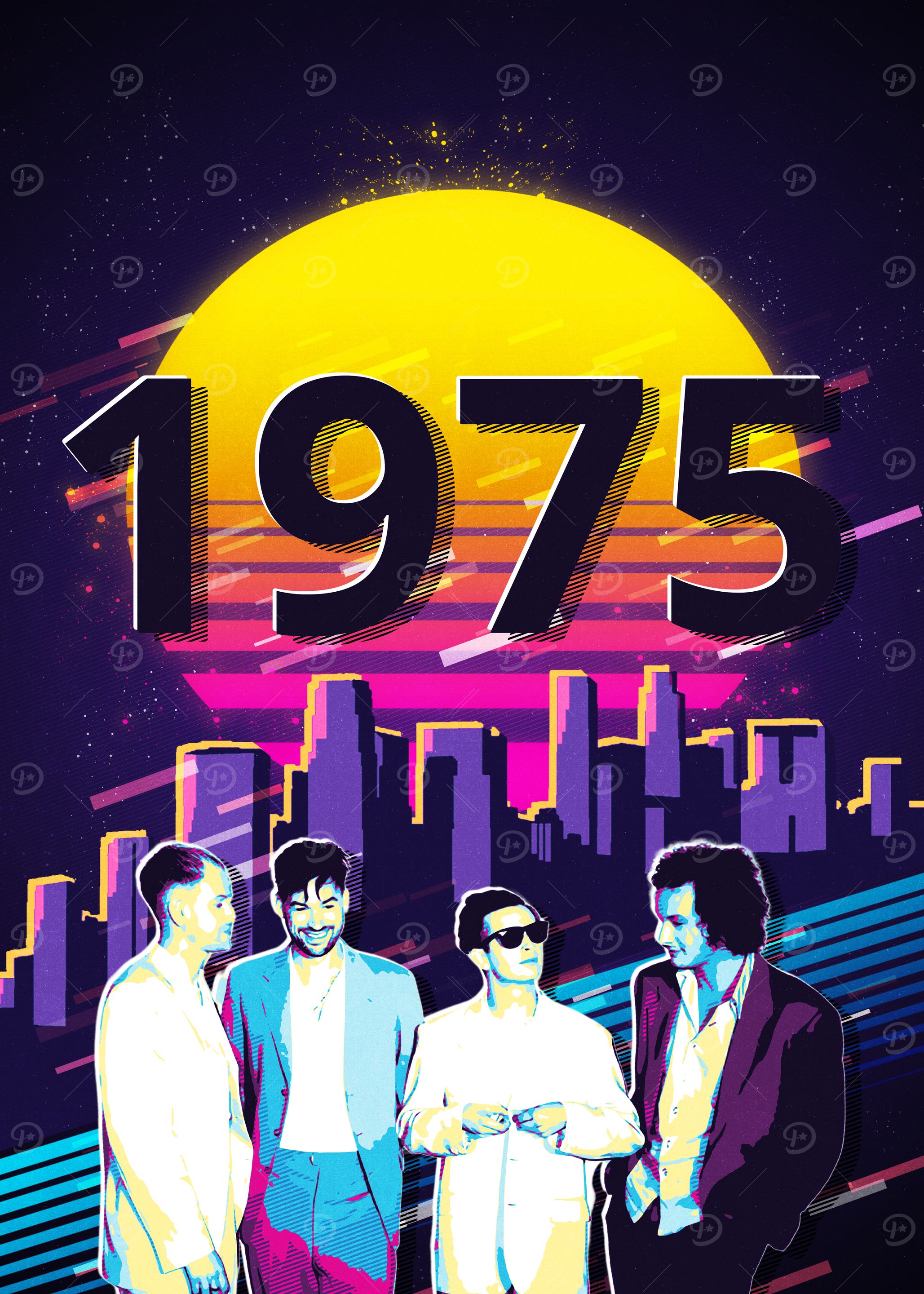 1975 Band Retro Poster