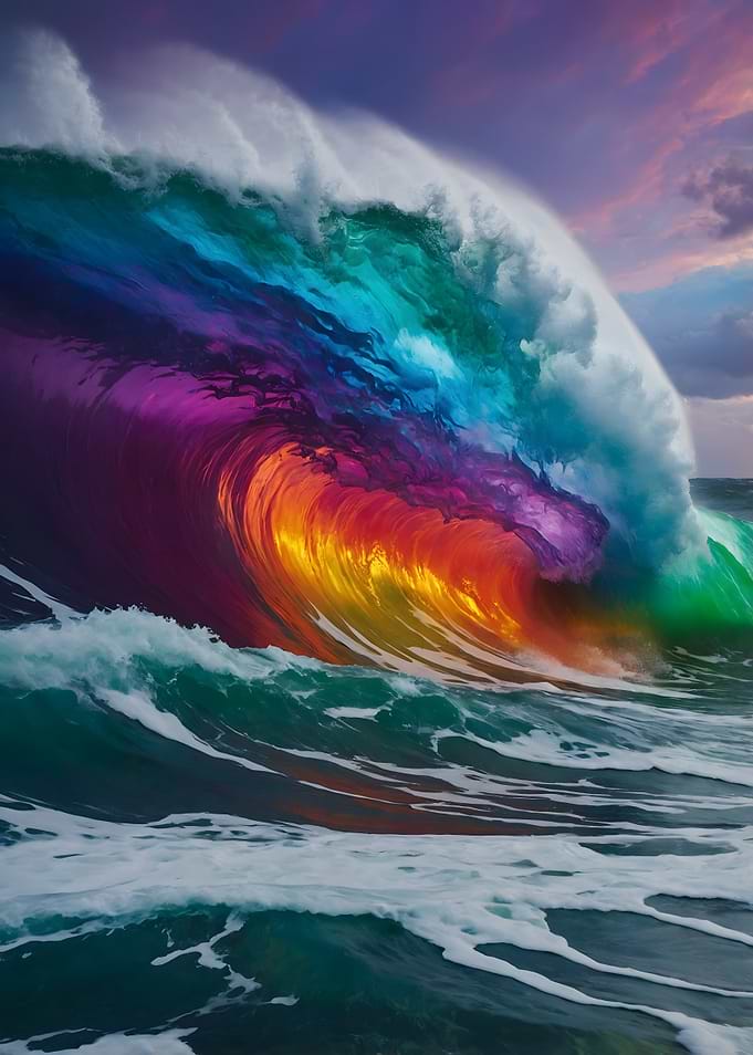 Rainbow Ocean Wave