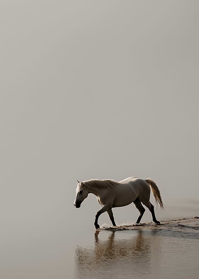 White Horse in Fog