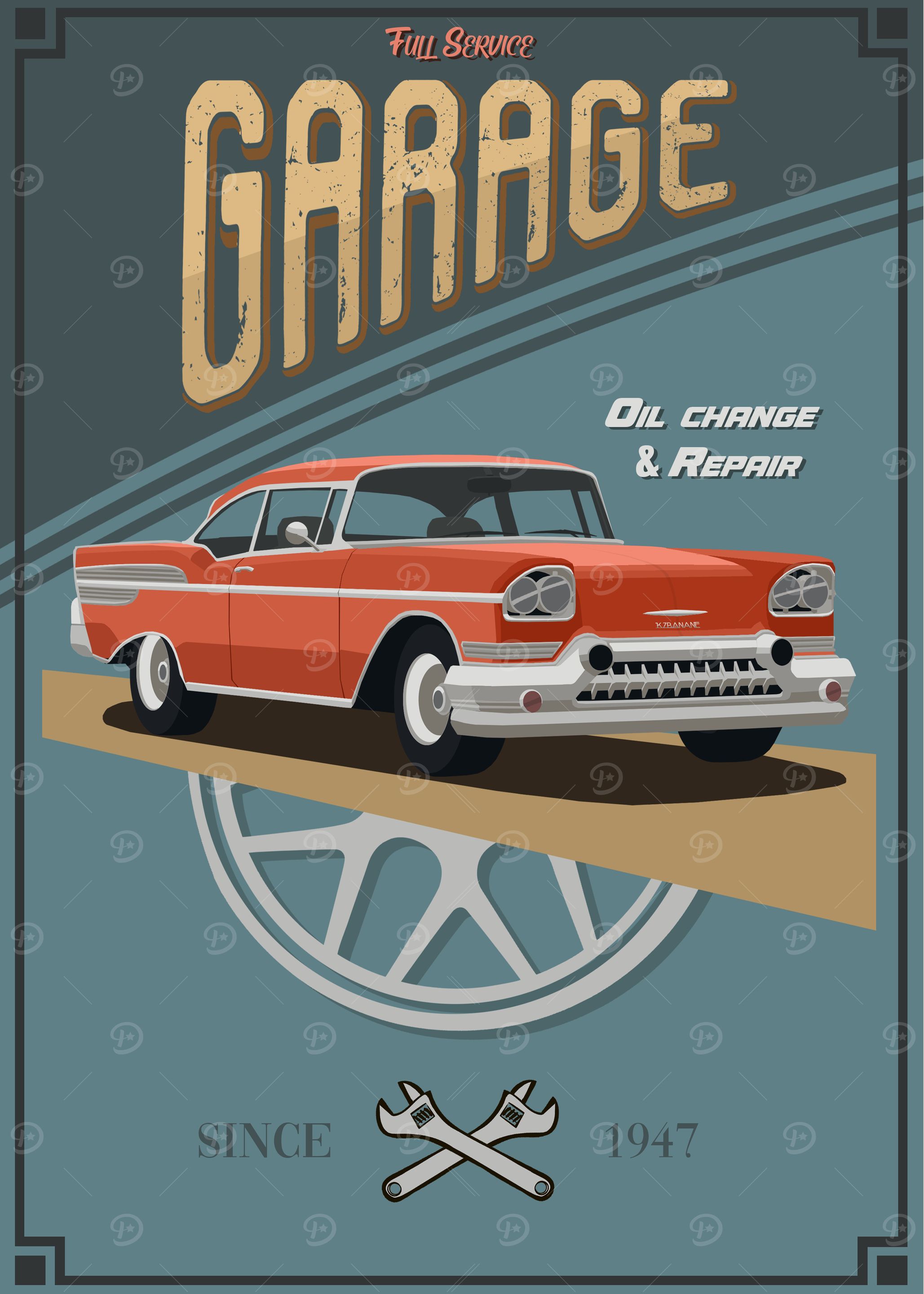 Vintage Garage Poster