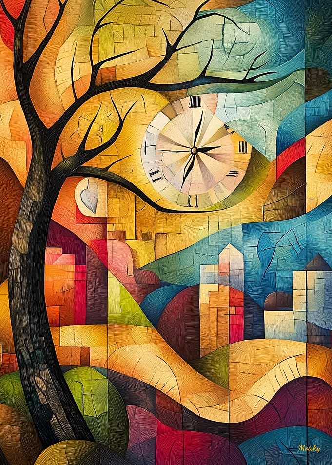 Modern Cubist Vision of The Persistence of Memory