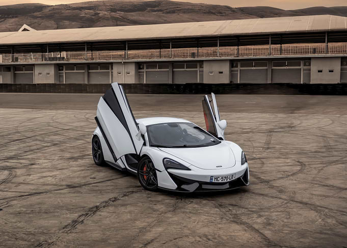 White McLaren 570S