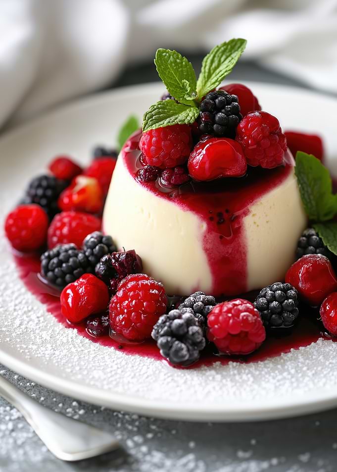 Berry Panna Cotta Dessert