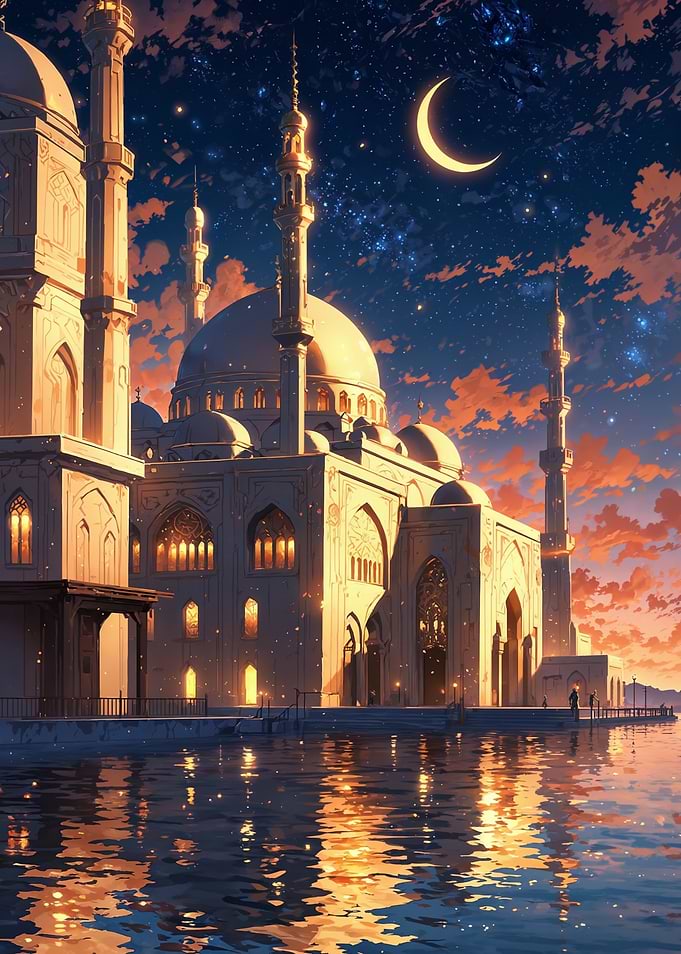 Mosque Night Scene